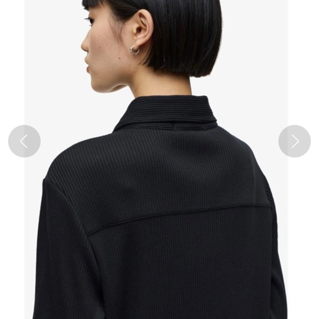 【美品】Long Sleeve Ribbed Shirt Dress