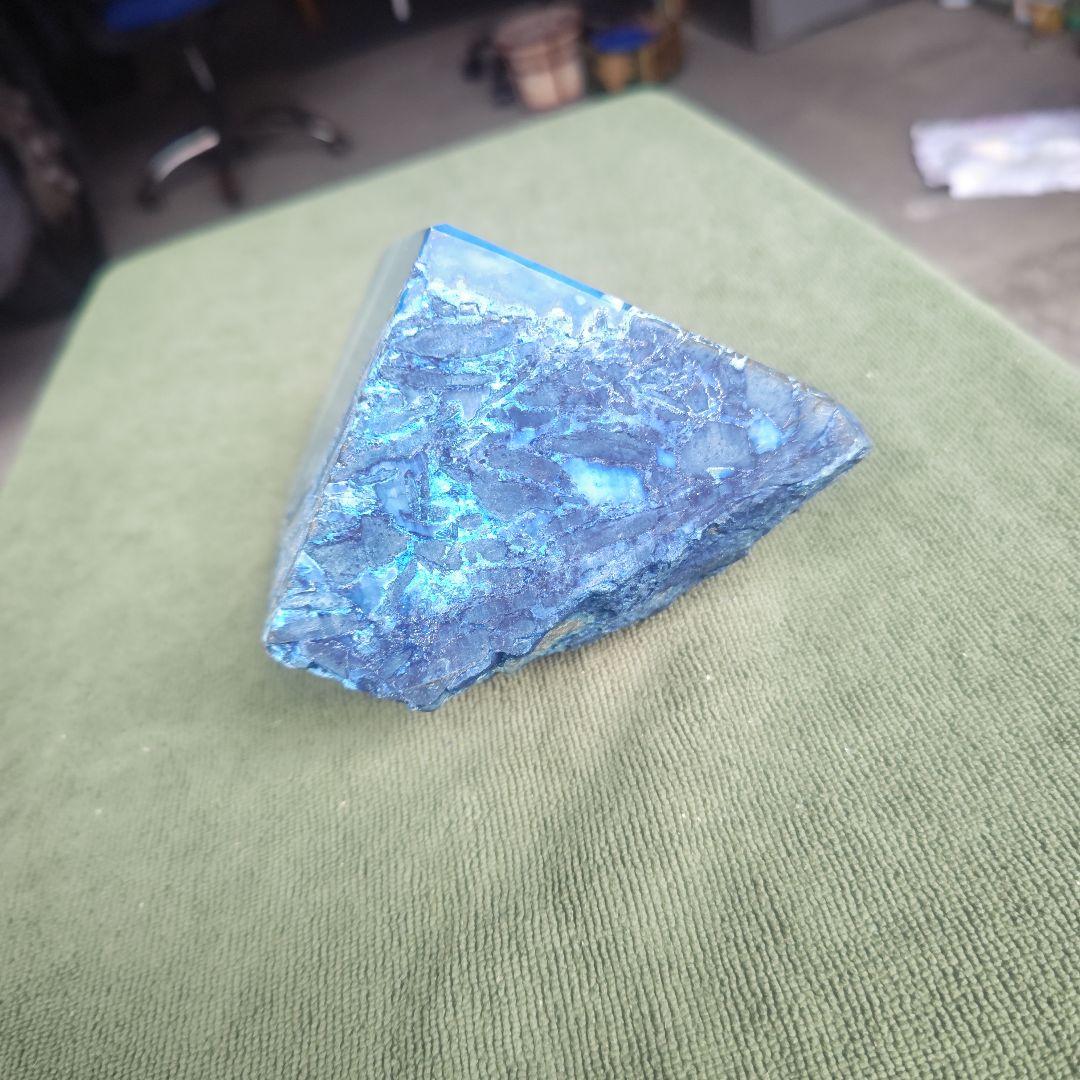 ✨美しい発色 爽やかブルー☆水晶と瑪瑙のパワー☆ブルー瑪瑙 メノウ 原石 天然石