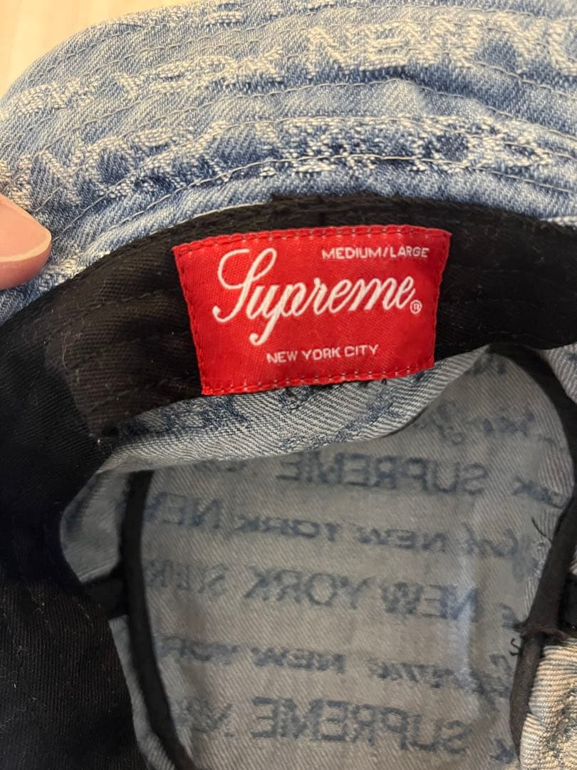 Supreme デニム バケットハット ブルー M/L