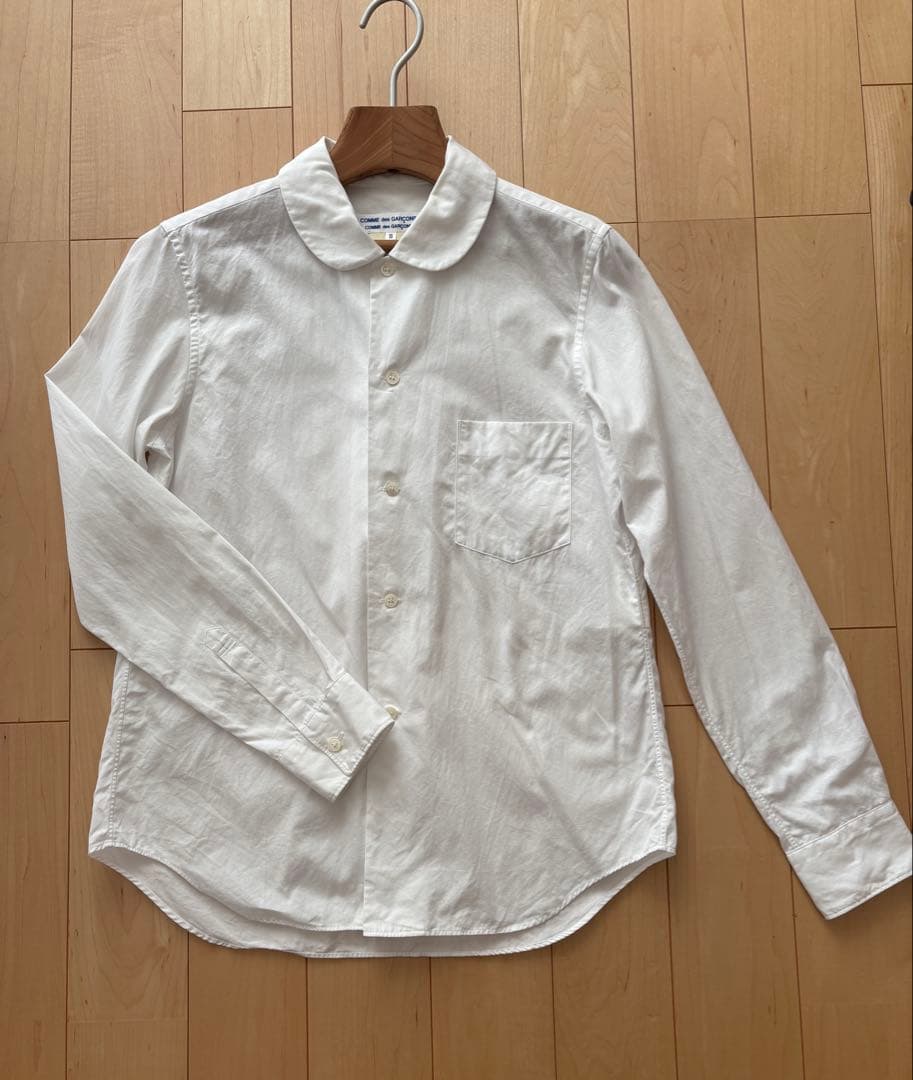 COMME des GARÇONS ホワイトシャツ S 丸襟