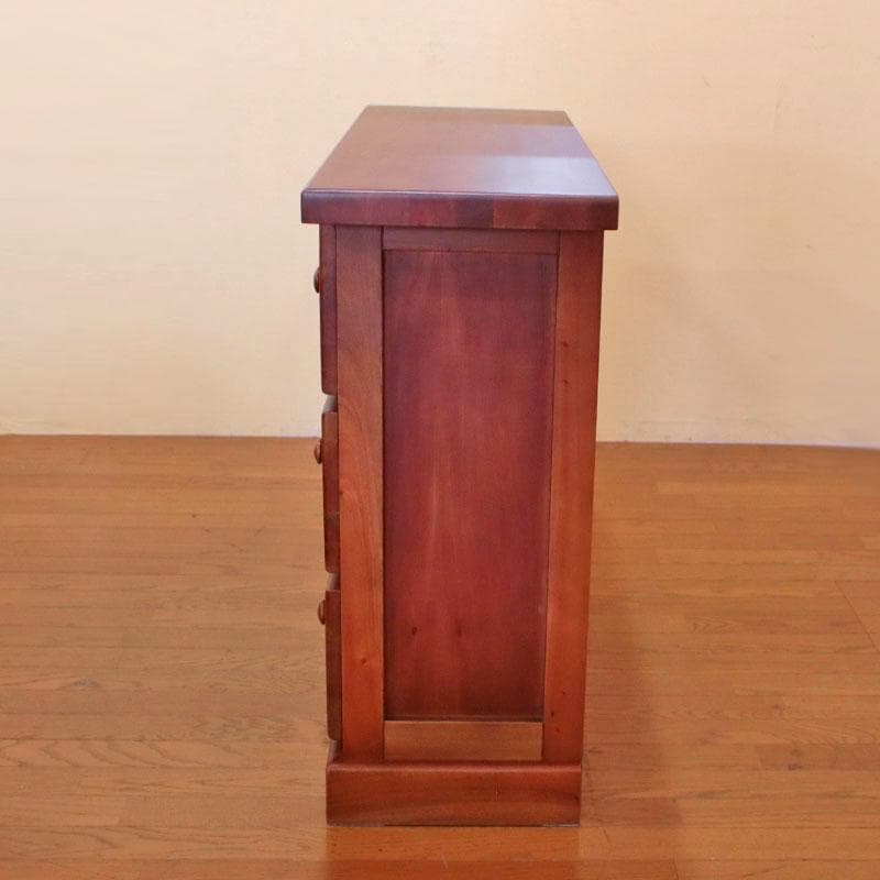 3段チェスト タイル 花柄 収納 ナチュラル 収納家具 602-1112