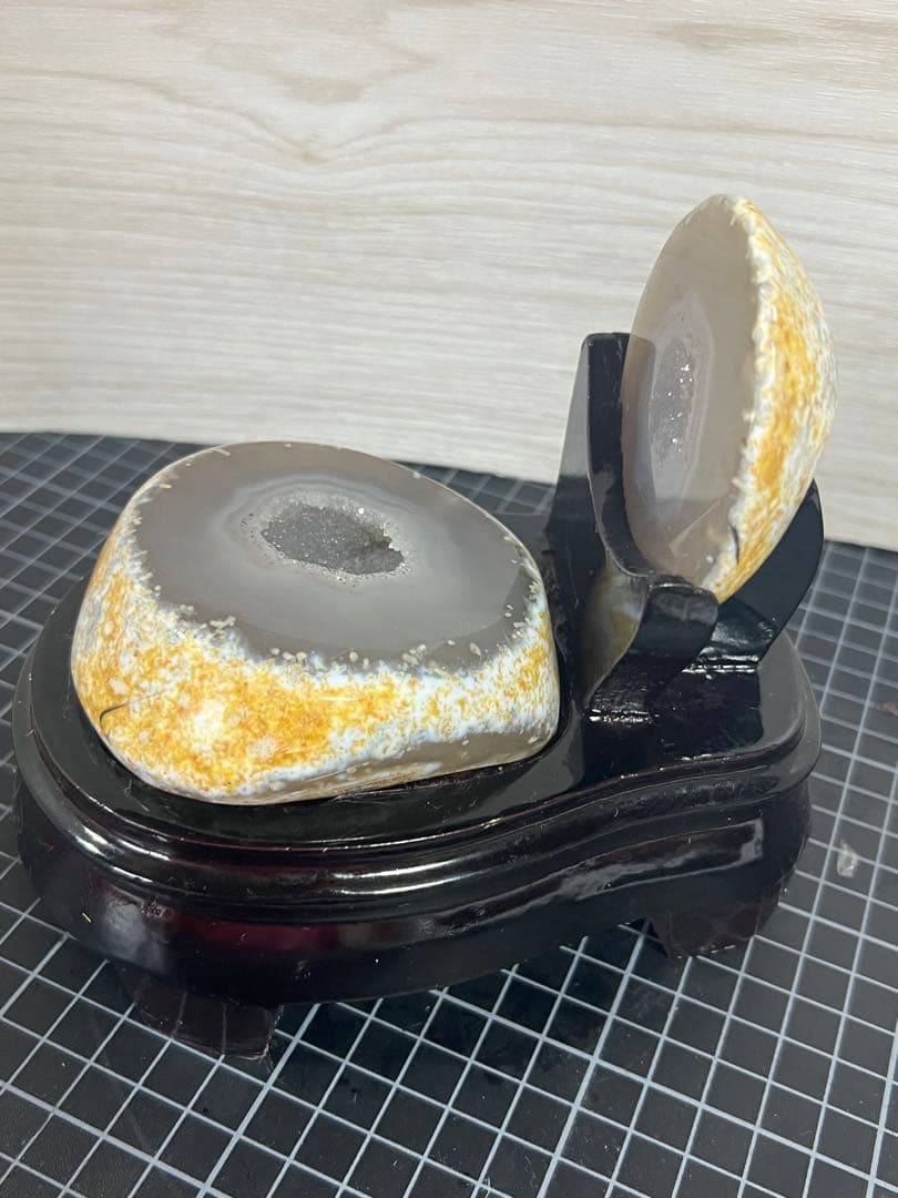 処分品‼︎ 龍穴 瑪瑙 ジオード プレート 希少原石