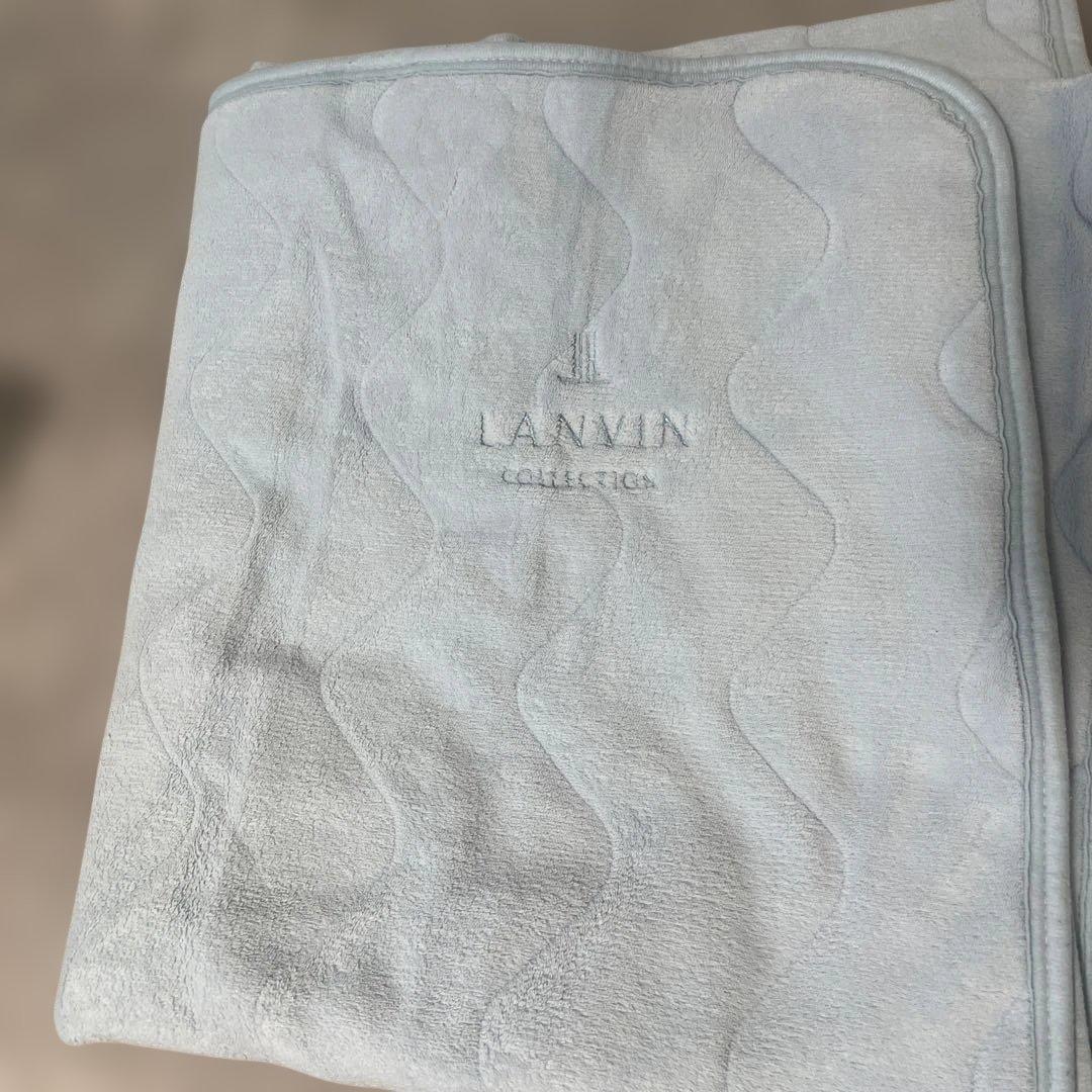LANVIN 掛け布団 カバー　枕カバー　シーツ　3点セット　Sサイズ 水色