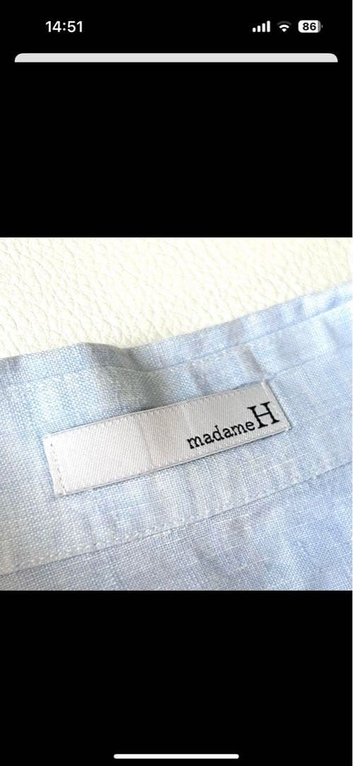 売約済みmadameH CLOSET リネンシャツ 麻100%【40】