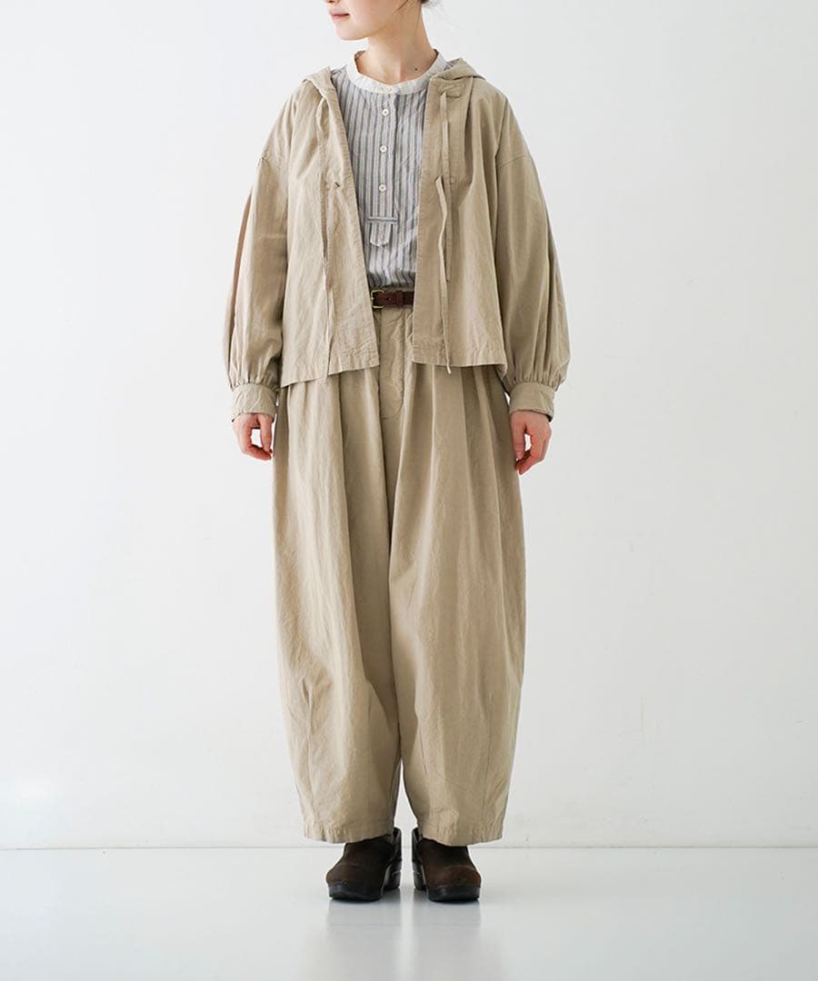 nest Robe コットンリネン近江晒し超撥水フーディー