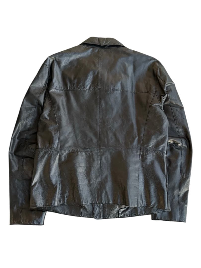 ジャケット・アウター real leather zip up jacket