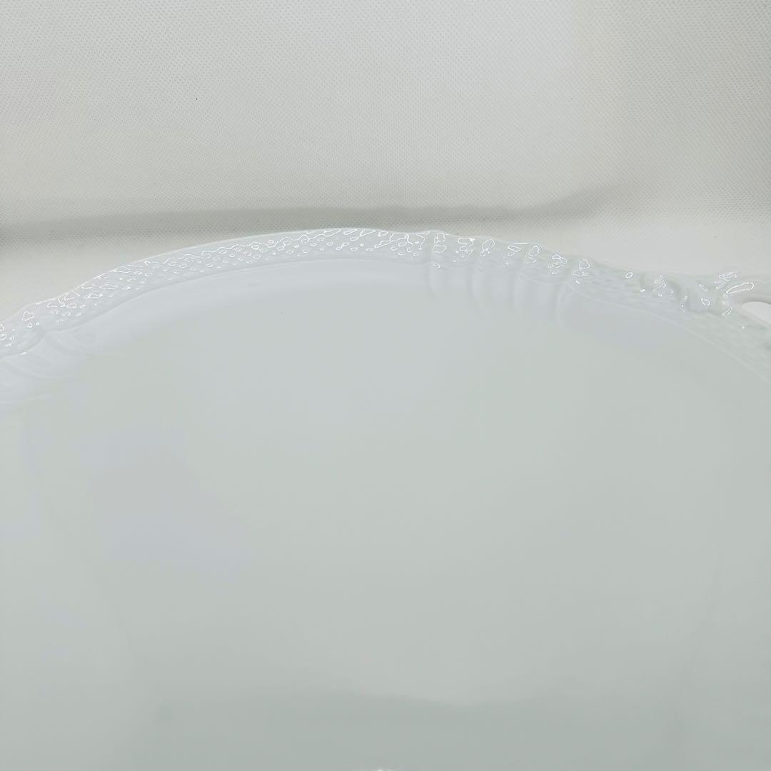 リチャードジノリ ベッキオホワイト ケーキトレイ 大皿 手付き 30cm