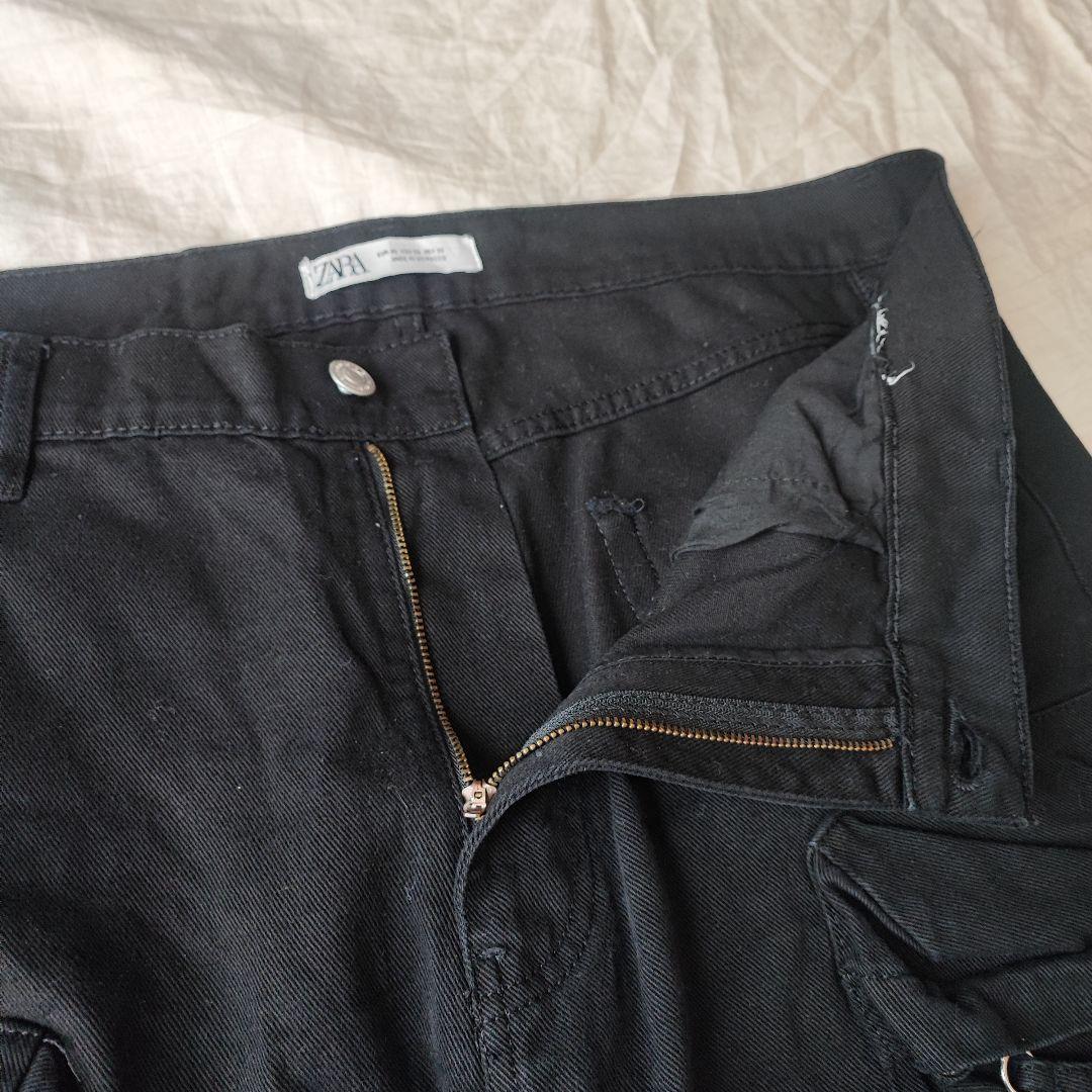 ZARA マルチポケット カーゴ バギーデニム 黒 Y2K ワイド