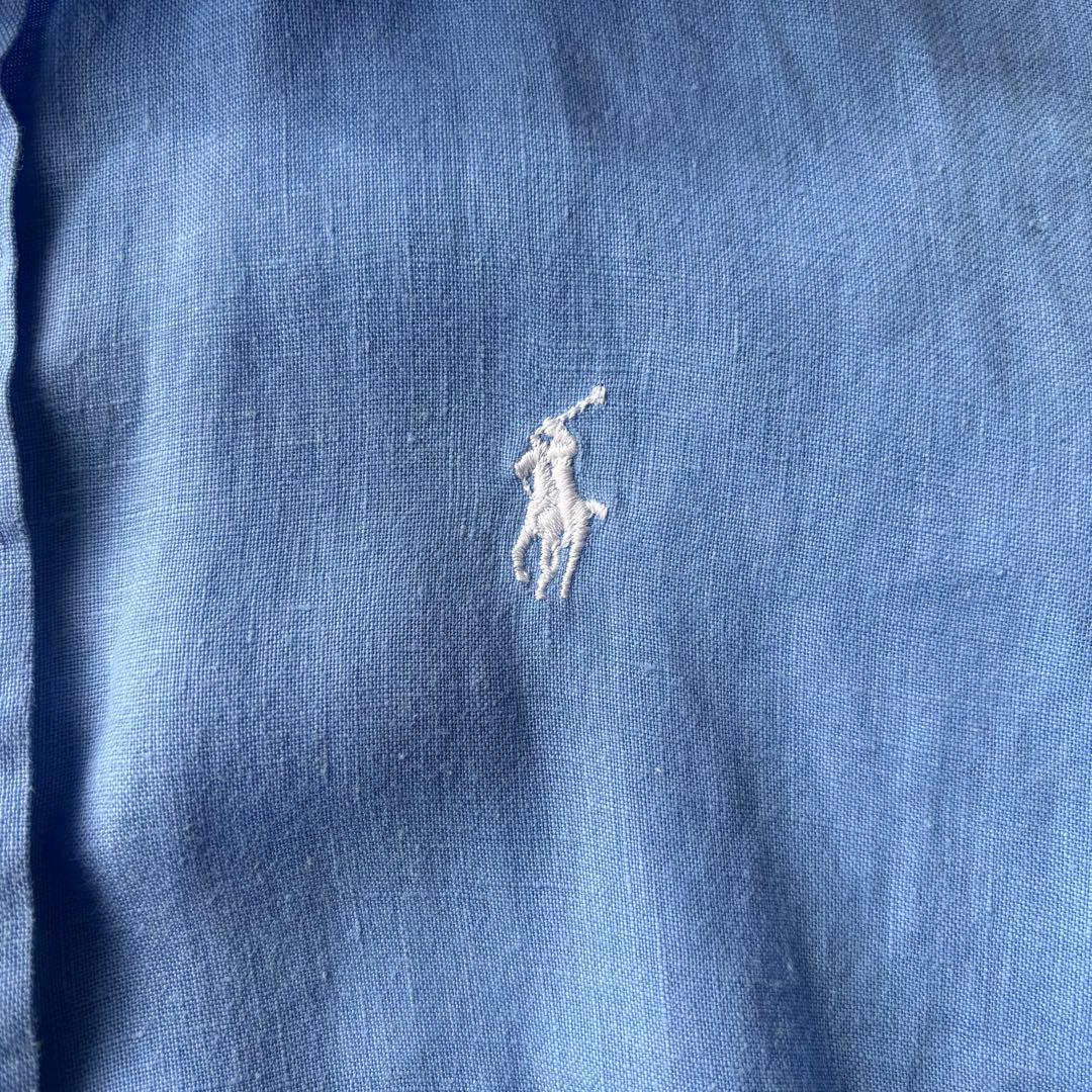 RALPH LAUREN リラックスフィット シャツ ポニー刺繍 リネン
