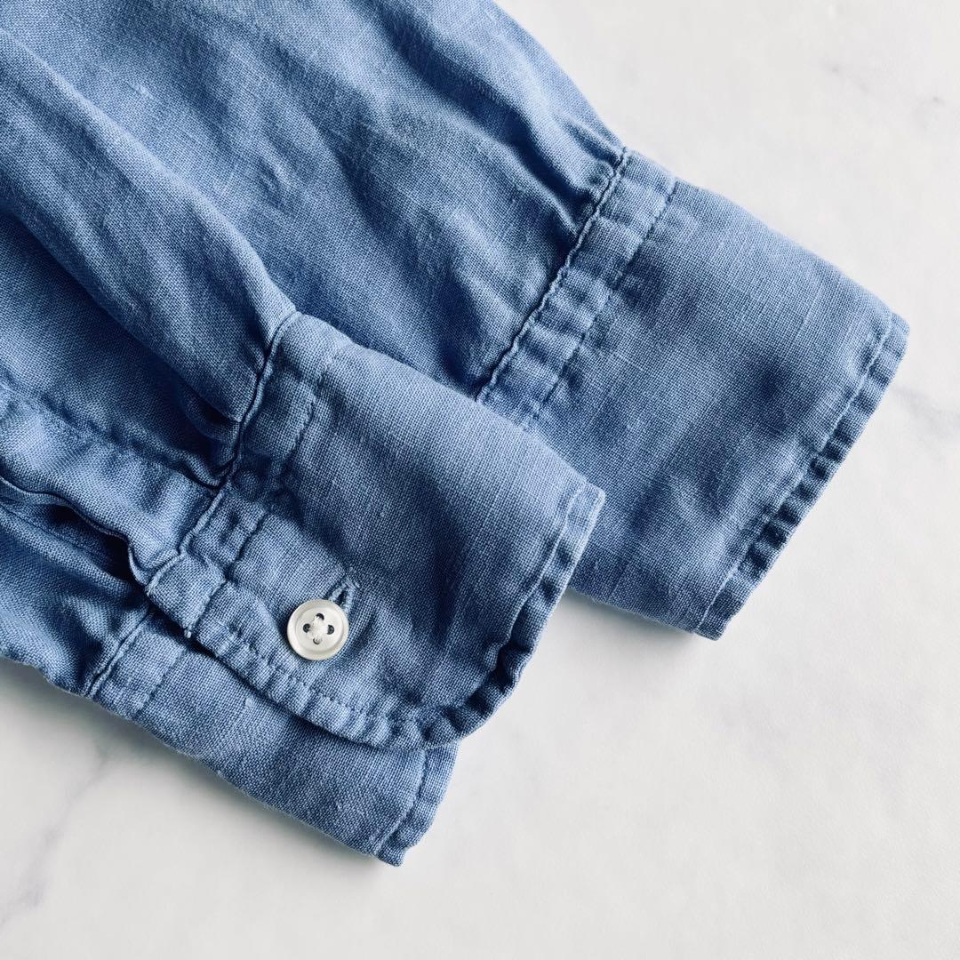 RALPH LAUREN リラックスフィット シャツ ポニー刺繍 リネン