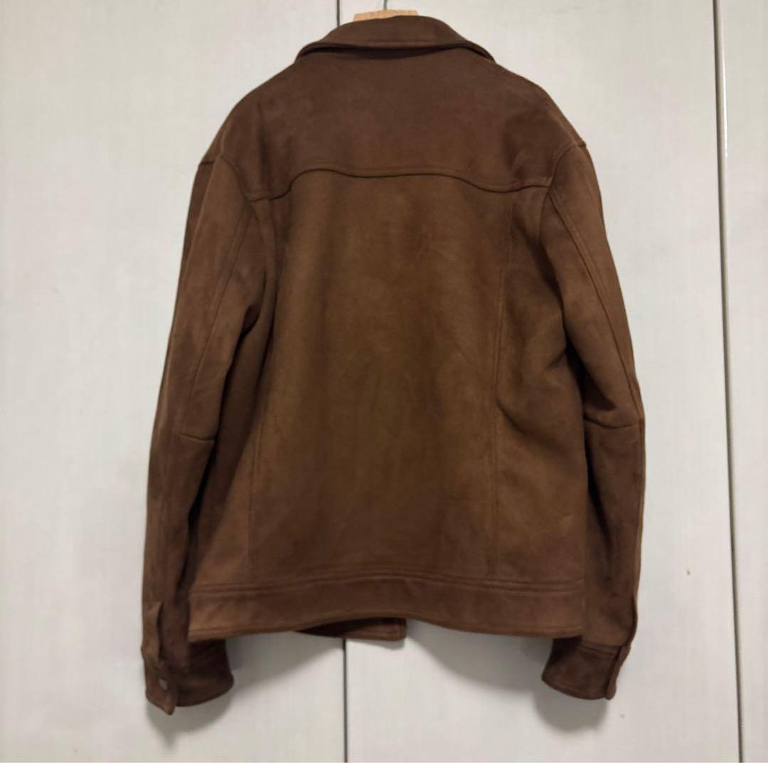 zara ブラウン スエード ボタン付きジャケット