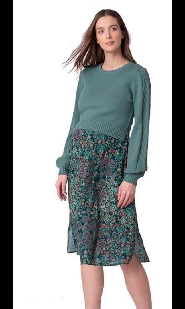 Seraphine 新品 UK8 授乳可 ニットトップマタニティミディワンピース