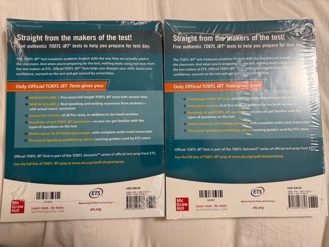 語学・辞書・学習参考書 Official TOEFL iBT Tests Volume 1,2