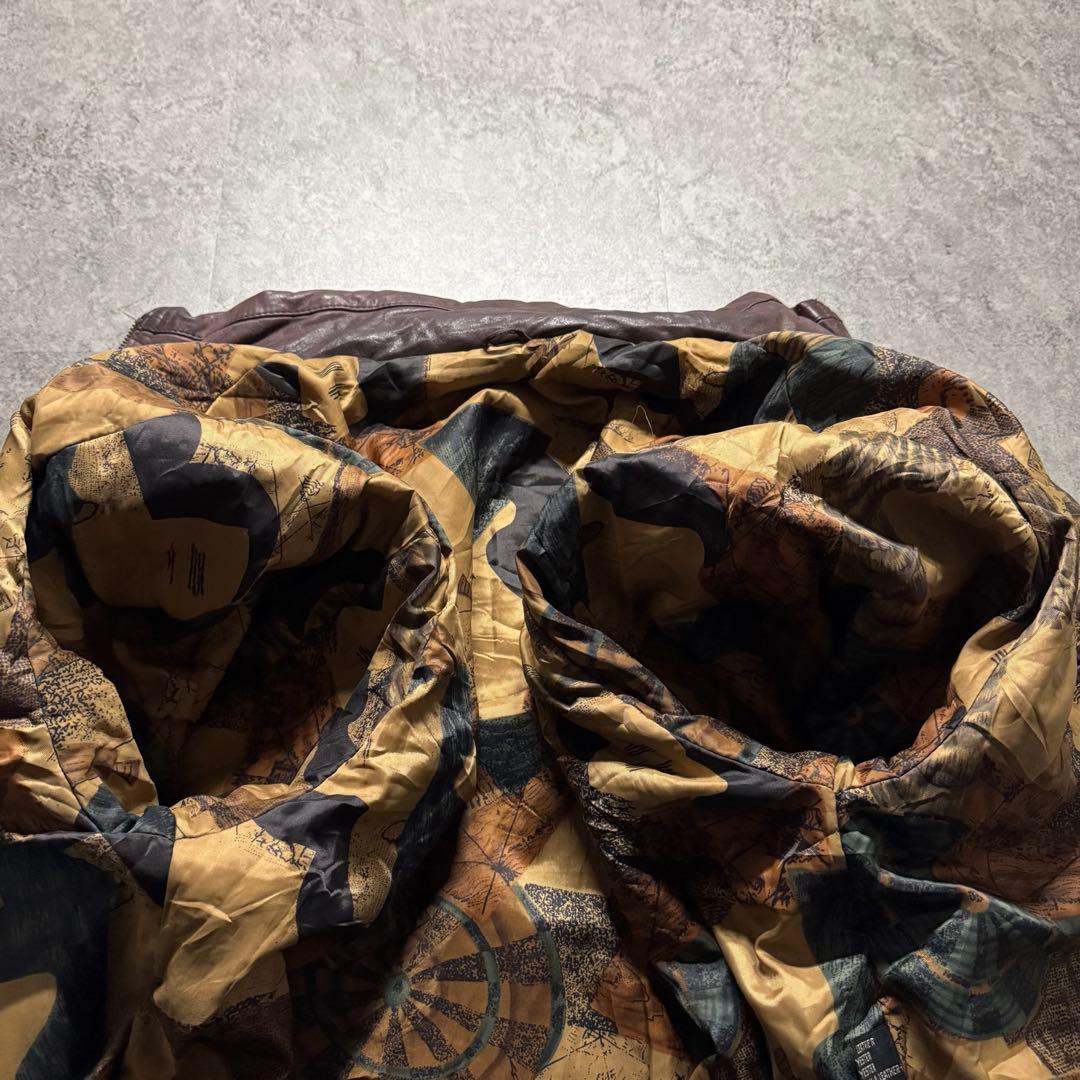 【90s vintage】racing bomber leather jkt
