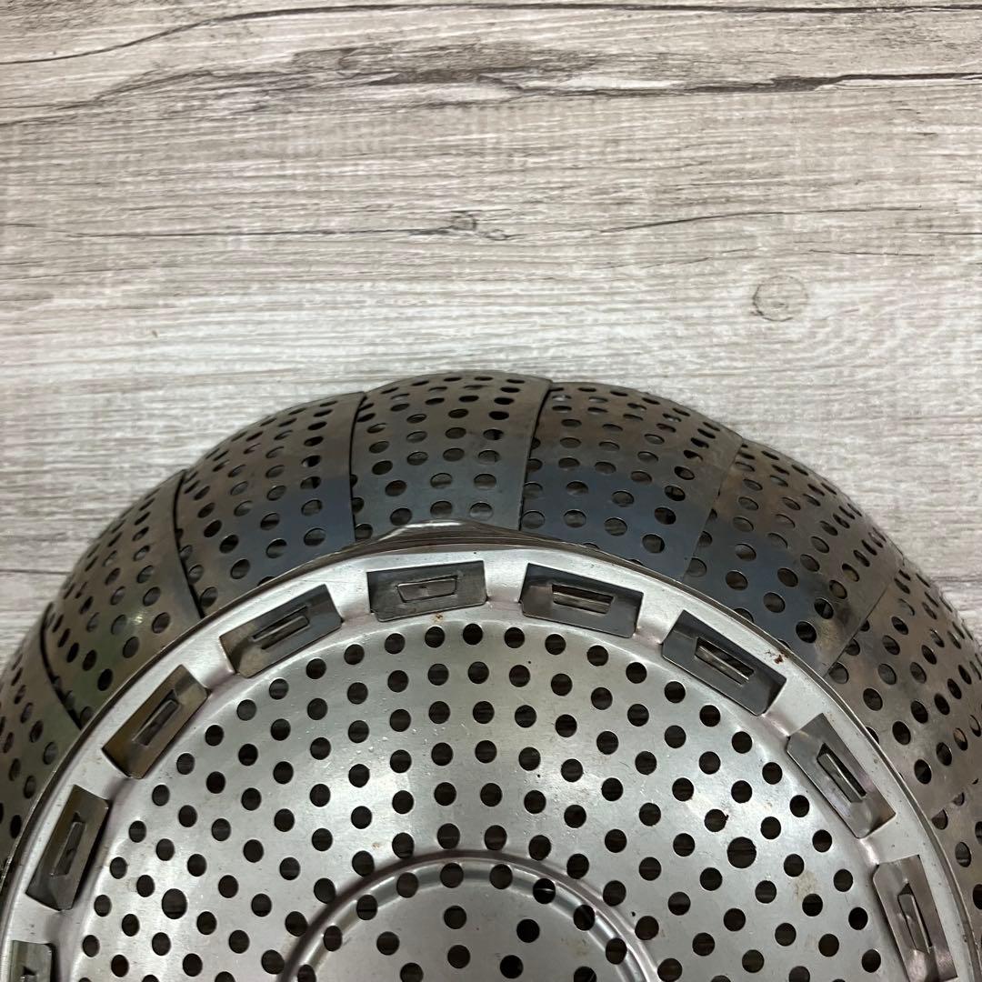 D-4 昭和レトロ 折りたたみ 蒸し器 ステンレス フリーサイズ 古道具
