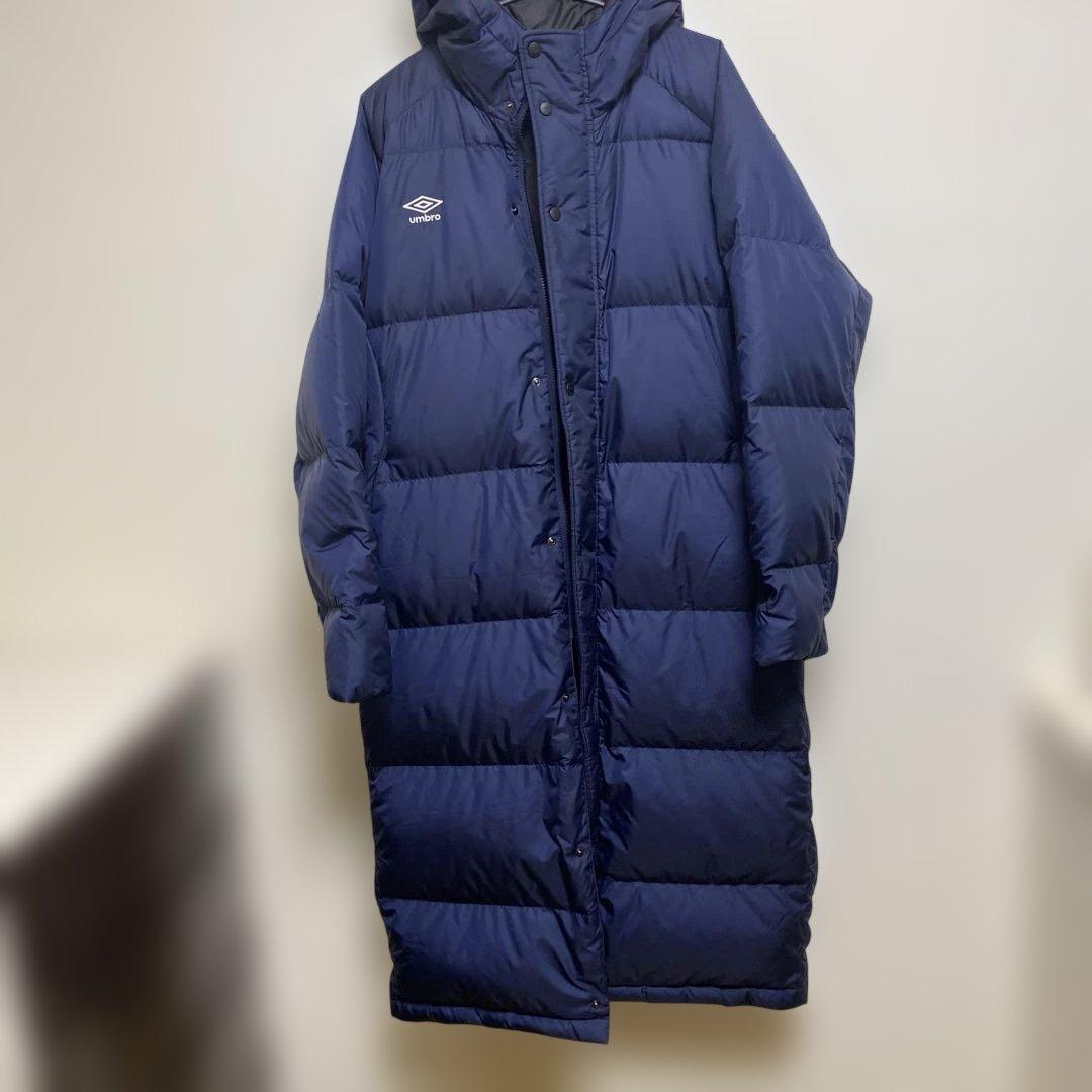 umbro ロングダウンジャケット ベンチコートＯサイズ　濃紺、未使用級✨