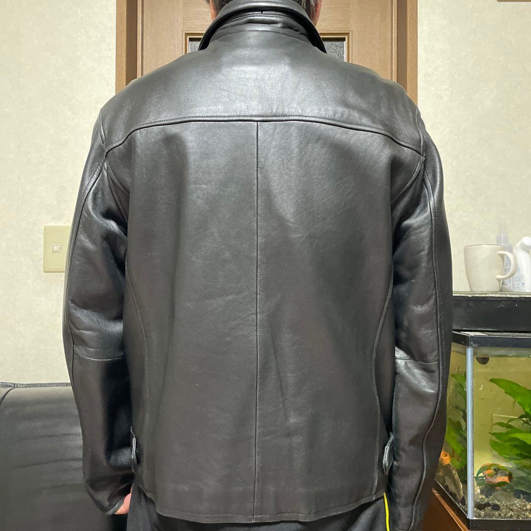 ゲス　本革シングルライダース　黒　M 羊革