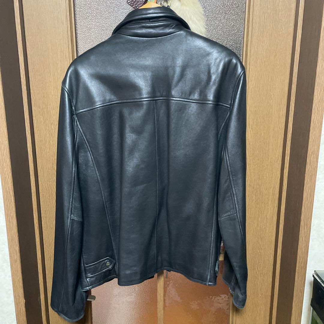 ゲス　本革シングルライダース　黒　M 羊革