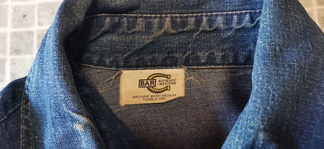 あ*ゃ様 ヴィンテージ　60〜70年代　bar-c デニムシャツジャケット vt