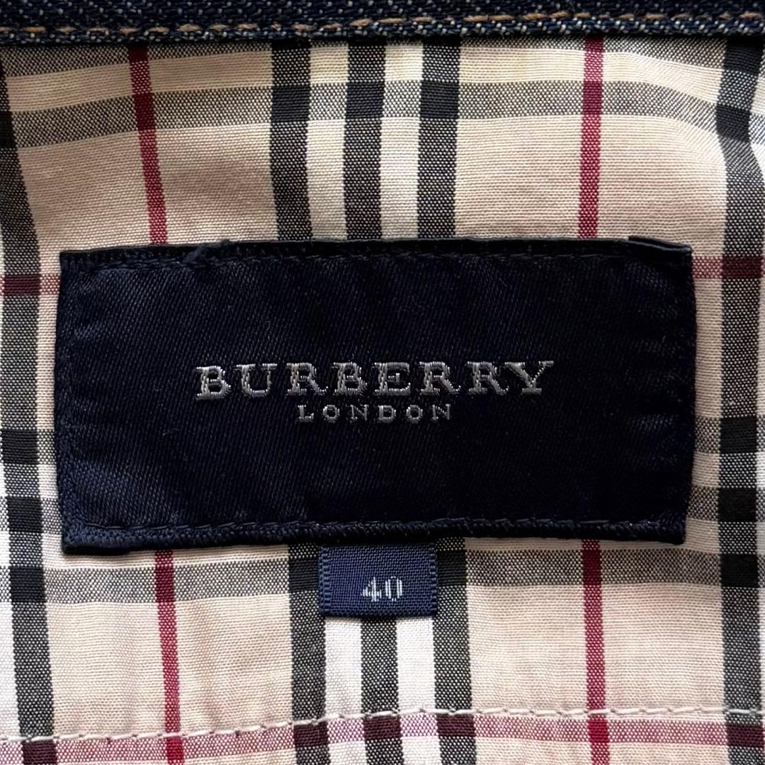 美品 Lサイズ BURBERRY LONDON デニムジャケット ノバチェック