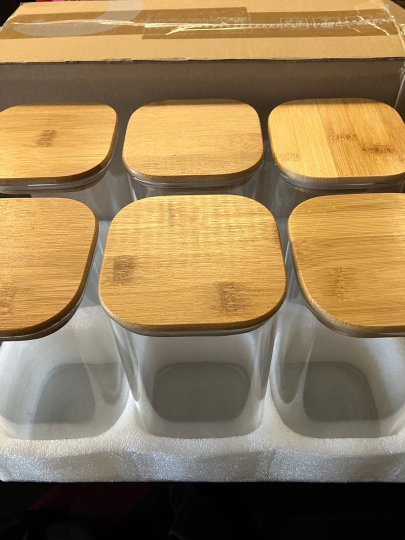 ComSaf ガラスキャニスター 保存容器 1500ml 3個セット