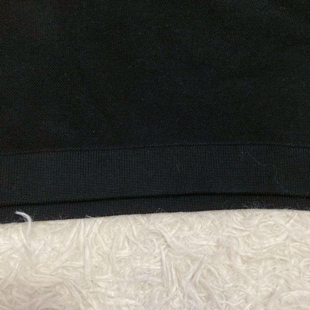 SONIA RYKIEL ボーダーニットワンピース ブラック 38 マルチカラー