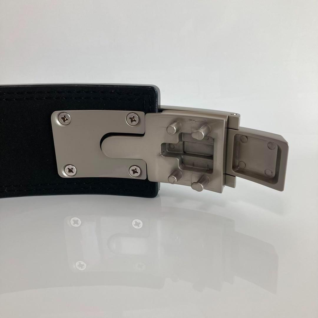 新品 パワーベルト レバーアクション Sサイズ ワンタッチ可変式　黒×シルバー