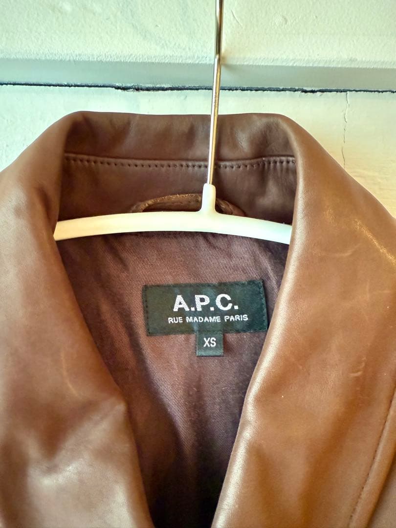 A.P.C レザージャケット　茶