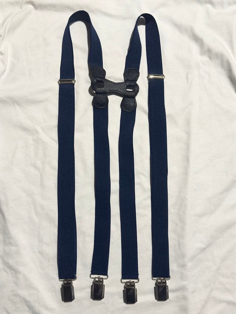  THURSTON アルバートサーストン サスペンダー ネイビー