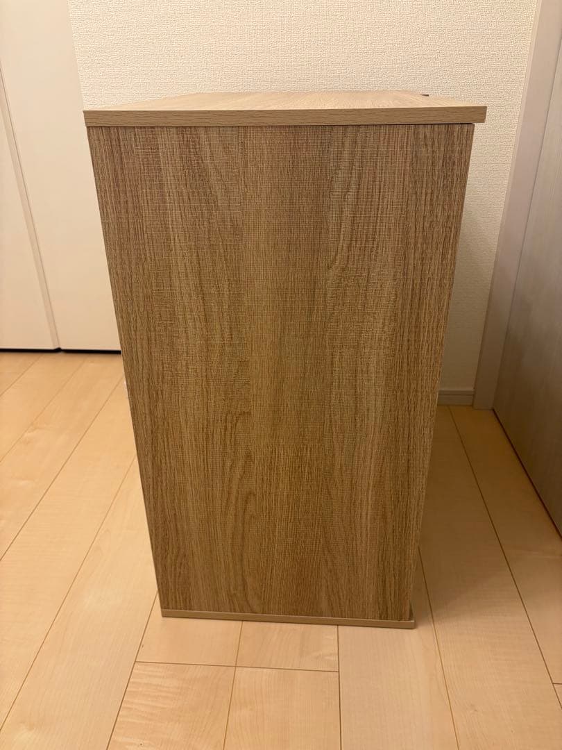 ベージュキャビネット 2扉 収納