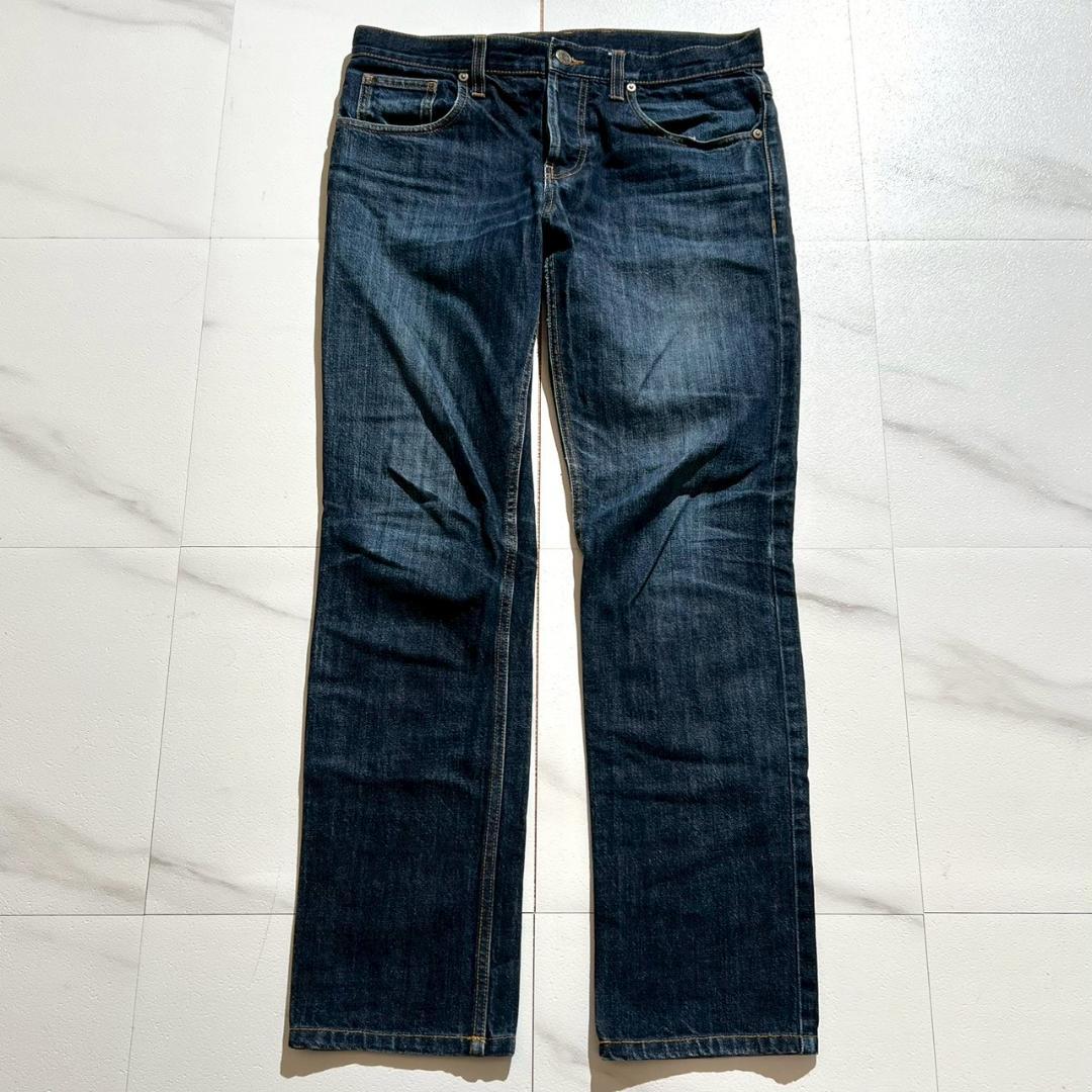 【美品】GUCCI グッチ デニムパンツ ストレッチ インディゴブルー 44