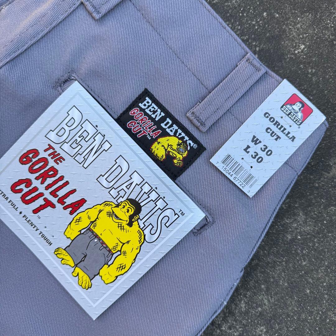 ベンデイビス US企画 ゴリラカット W30 L30 グレー 極太 10.5oz