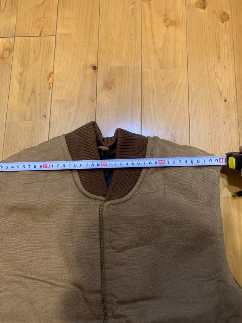 Carhartt ベージュ ジップアップベスト ダックベスト V01 サイズM
