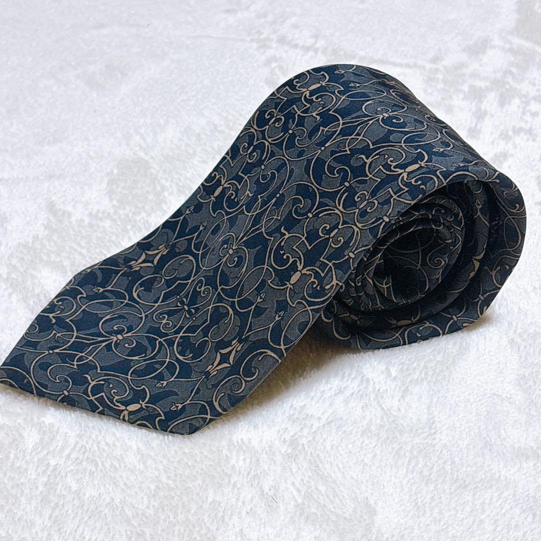 あああ極美品✨ Christian Dior ネクタイ 高級シルク 総柄