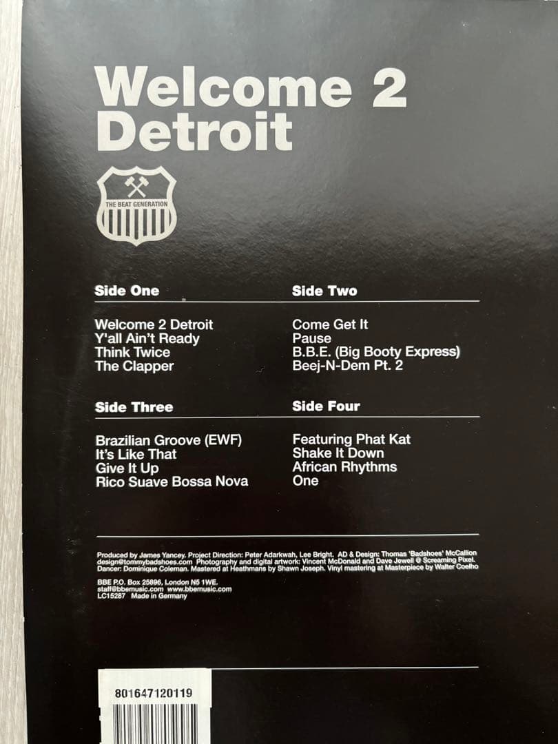 Welcome 2 Detroit J Dilla レコード