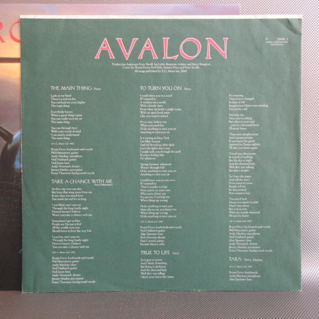 ★ROXY MUSIC / AVALON★US Org. Promo◇LW1