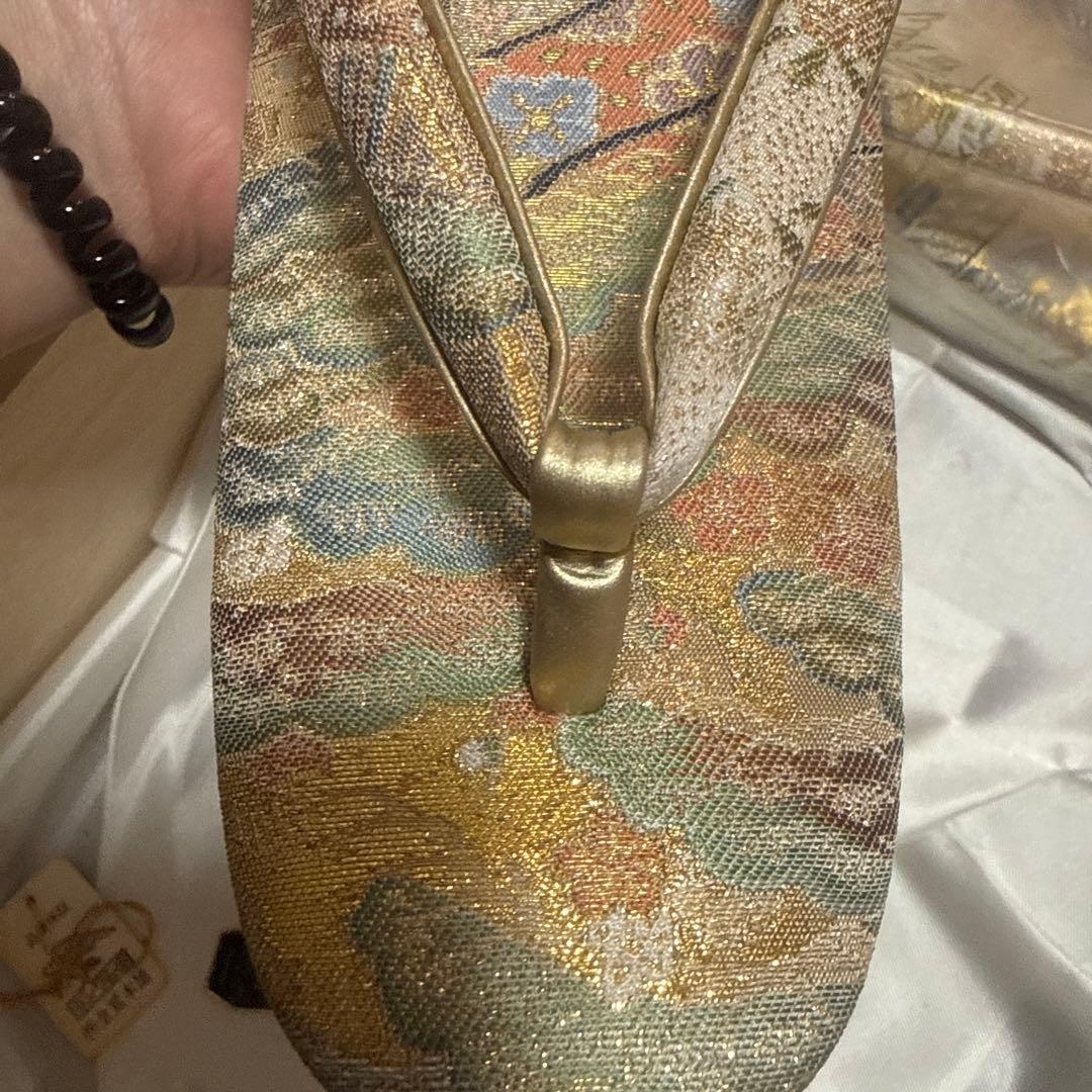 n*o様 67 キンワシ印 草履 バッグ新品 手鏡付き 着物