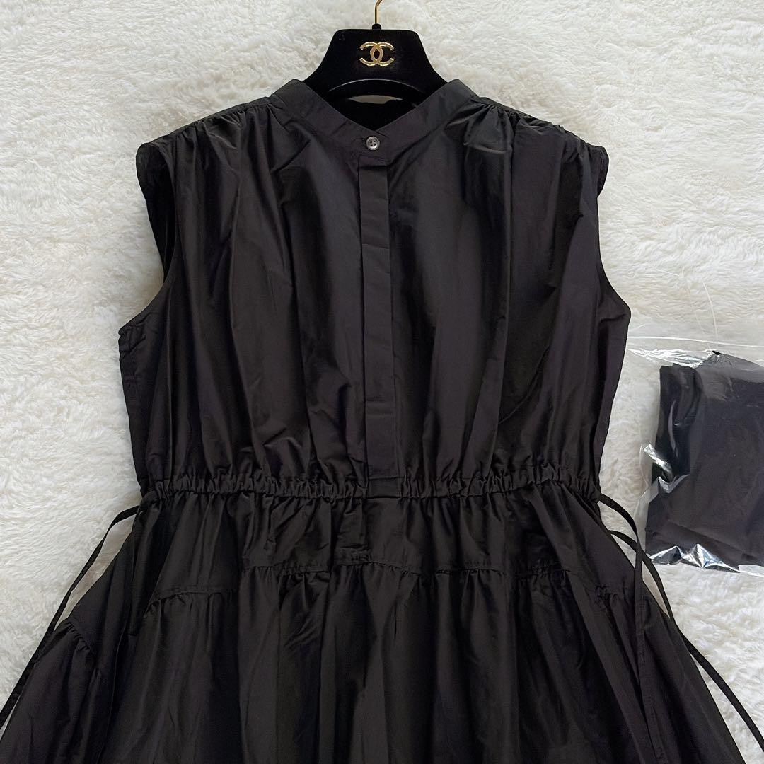 極美品✨25SS【23区】洗える 撥水加工 ウエストシャーリングロングワンピース