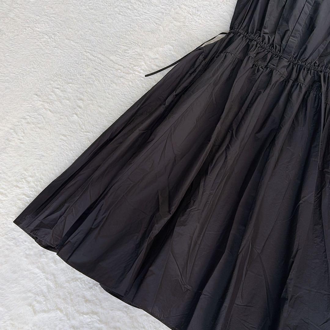 極美品✨25SS【23区】洗える 撥水加工 ウエストシャーリングロングワンピース