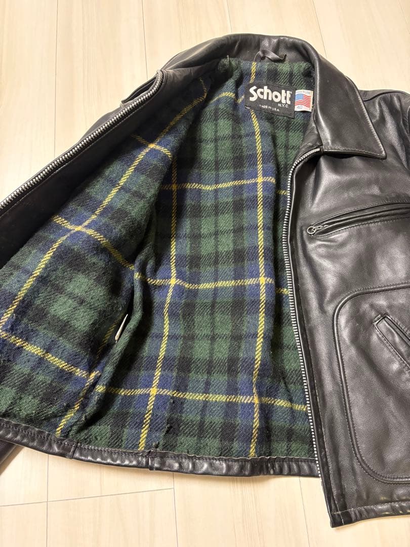Schott シングルライダースジャケット サイズ40