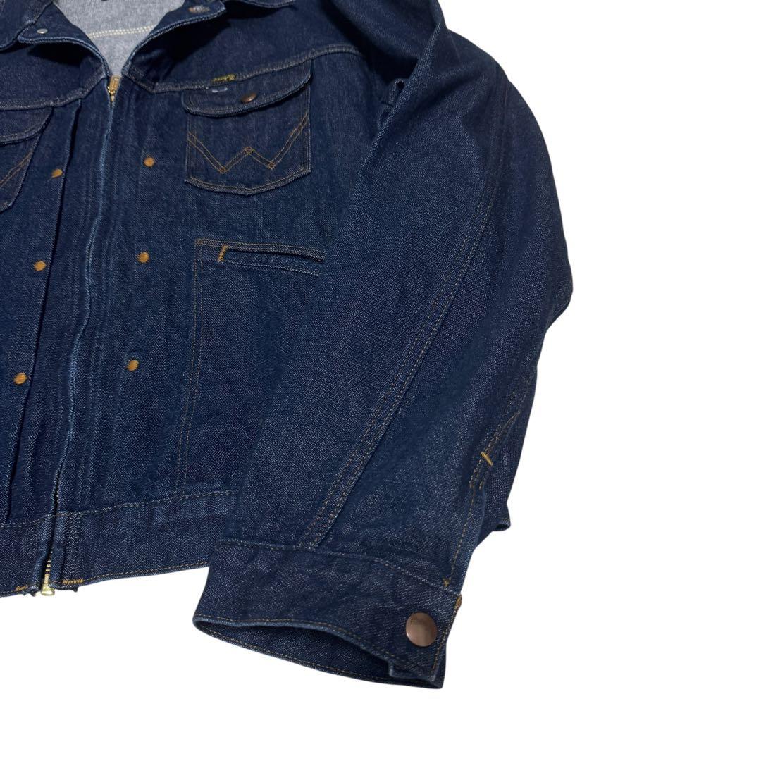 美品　Wrangler 24MJZ フロントジップ　デニムジャケット　濃紺　XL