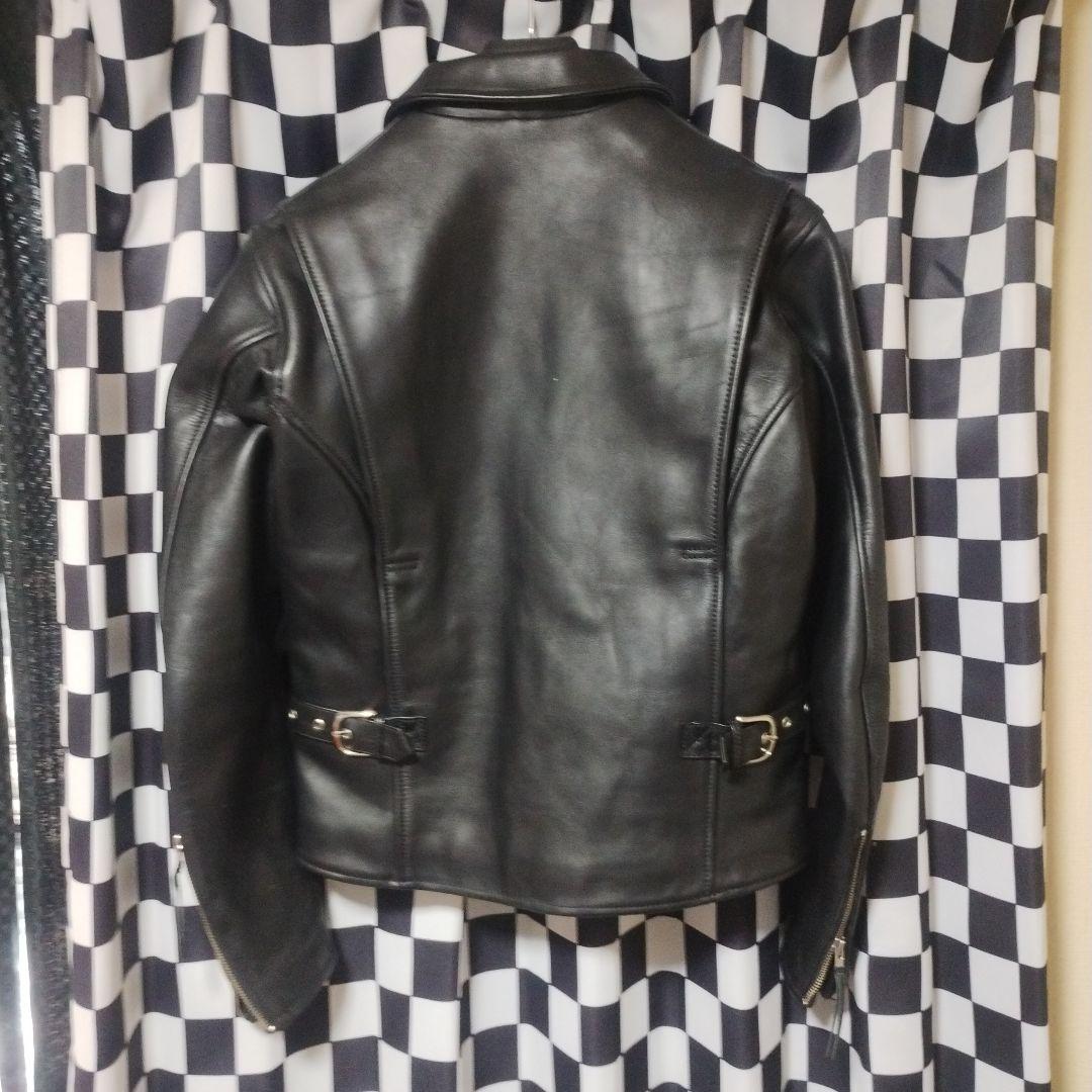 カドヤ 黒 レザー シングルライダースジャケット