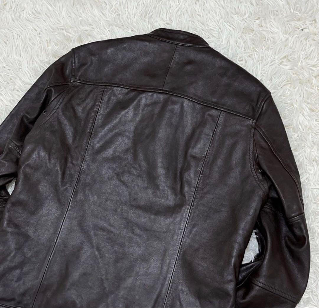 【極美品】Paul Smith ポールスミス 馬革ライダースジャケット XL
