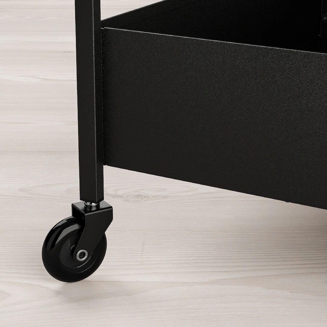 IKEA イケア ニッサフォース キッチンワゴン ブラック