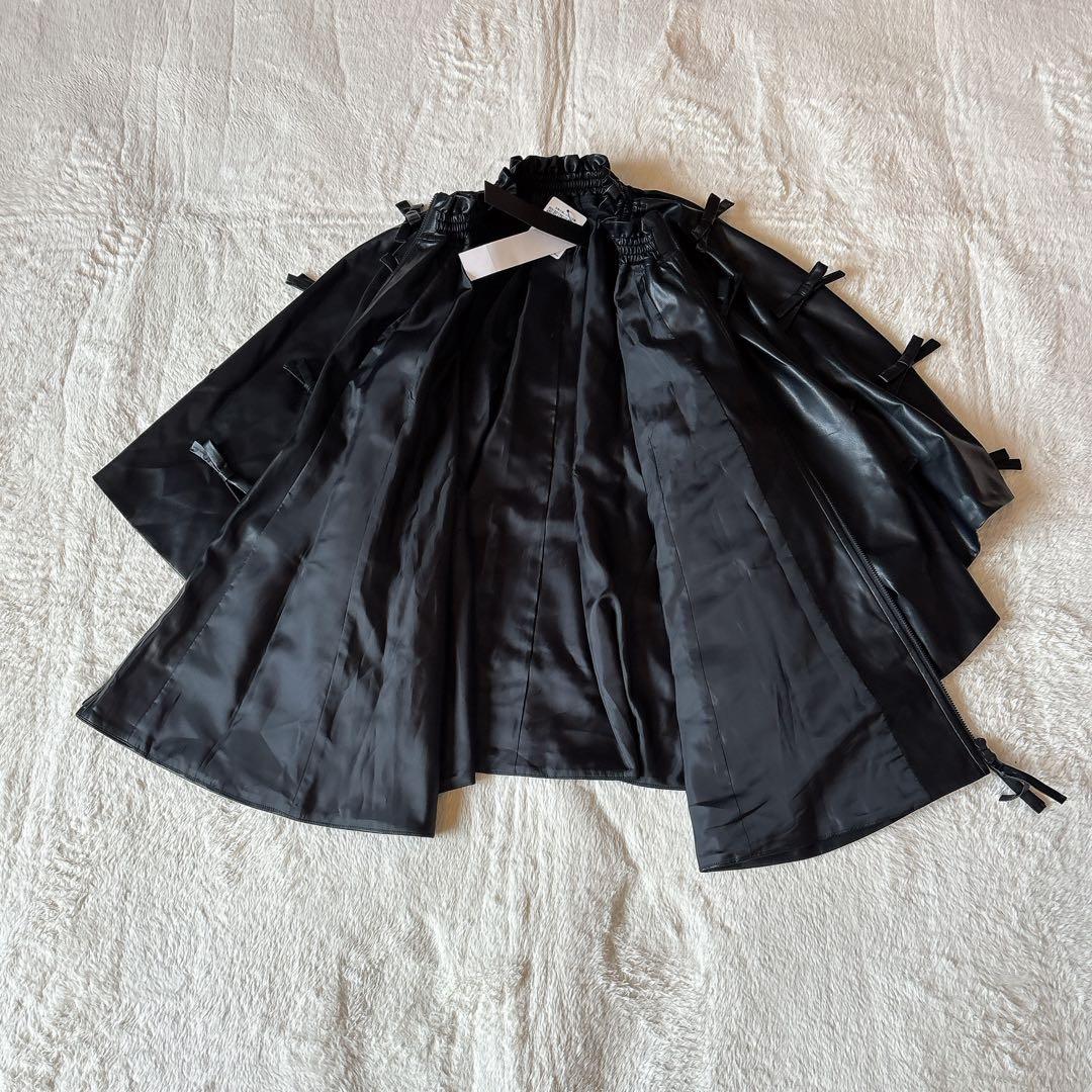 [新品]PAMEO POSE 2Way Eco Leather ポンチョ　コート