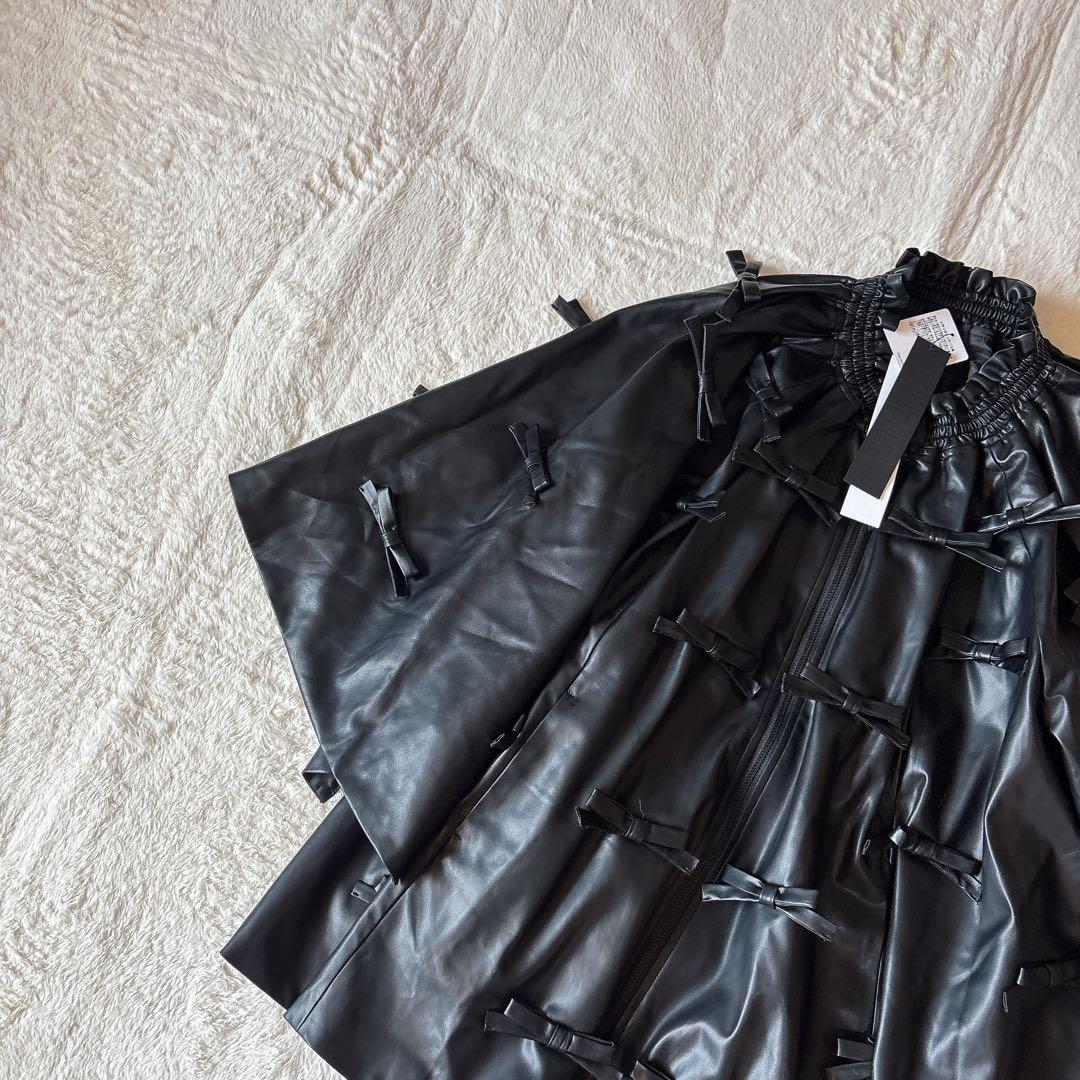 [新品]PAMEO POSE 2Way Eco Leather ポンチョ　コート