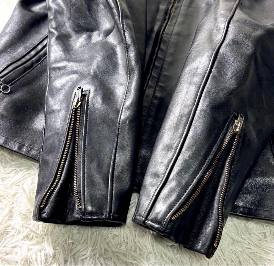 希少モデル✨schott ライダースジャケット　シングル　641G 黒　42