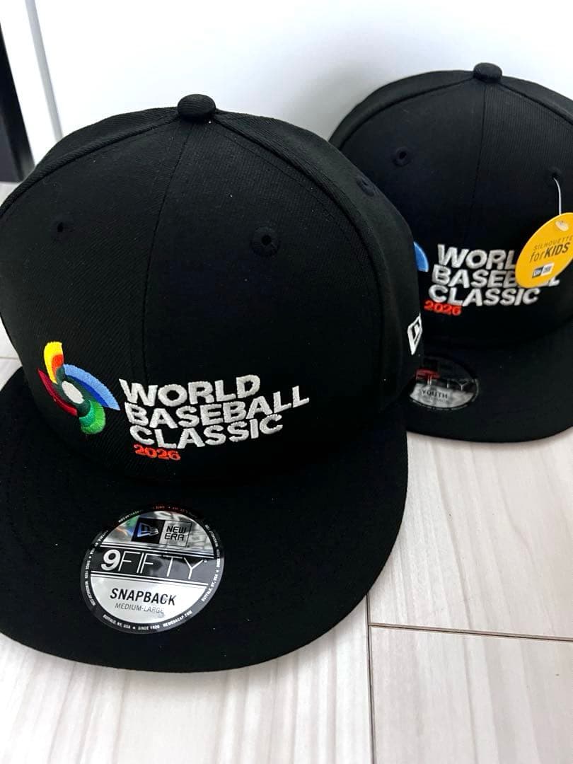 【超レア】NEWERA 9FIFTY 2026WBC ロゴキャップ 親子セット