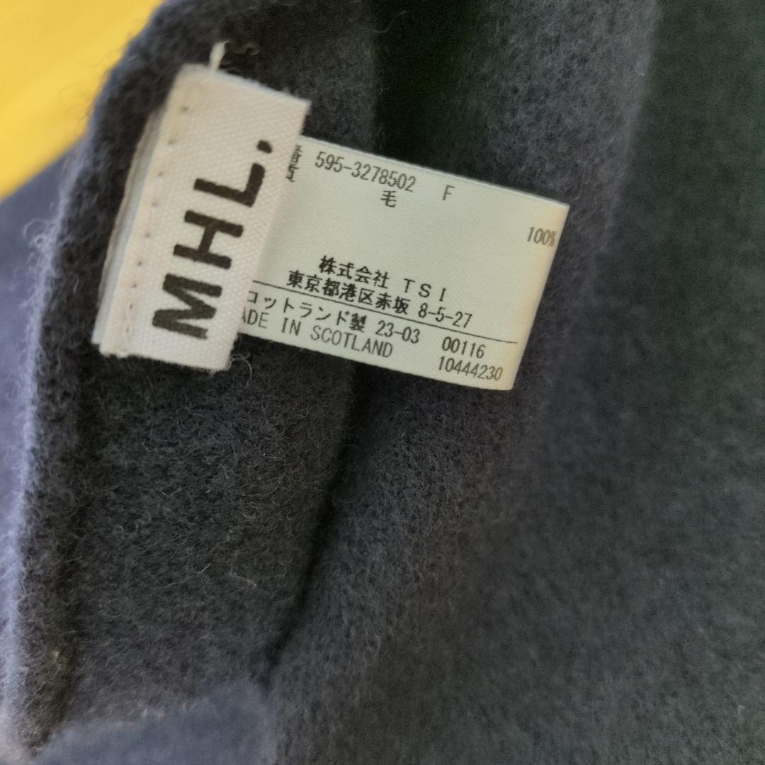 MHL. ネイビー　スカーフ