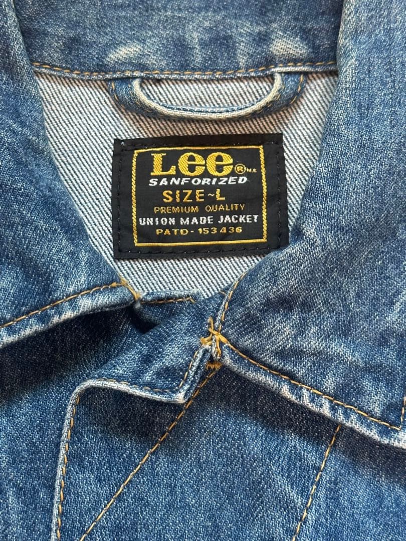 90s Lee Gジャン デニムジャケット インディゴ フェード良好 L
